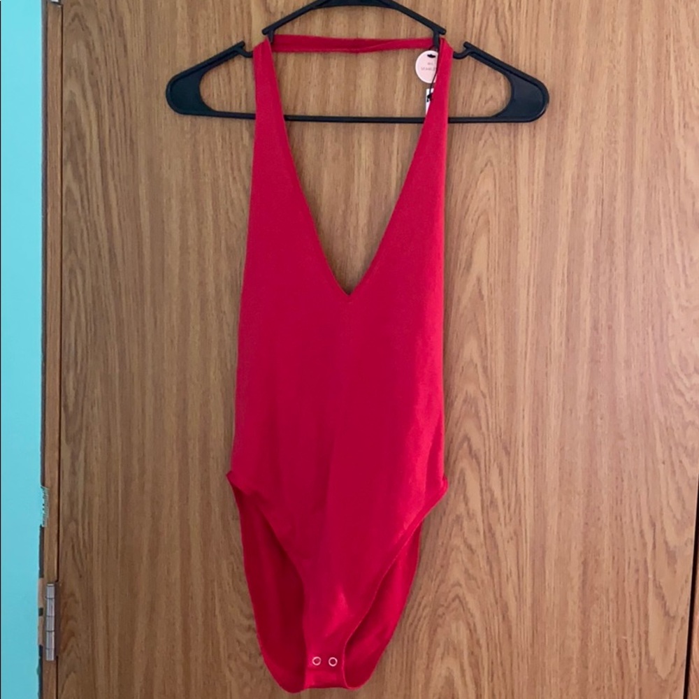 Red body suit